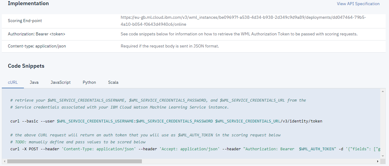 Model Implementation