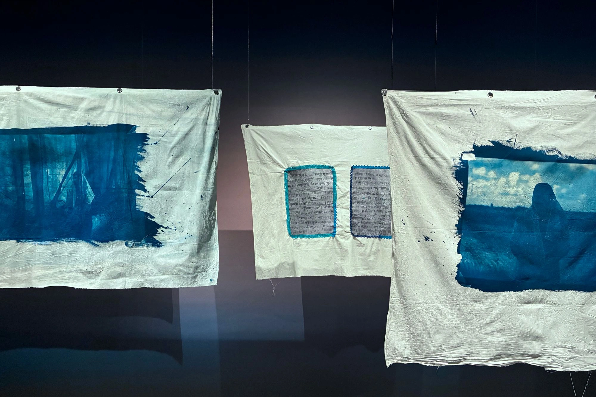 2026-03-28 - i16 - color - NL - Rotterdam - Cyanotypes from Dutch colonization times printed on cloth