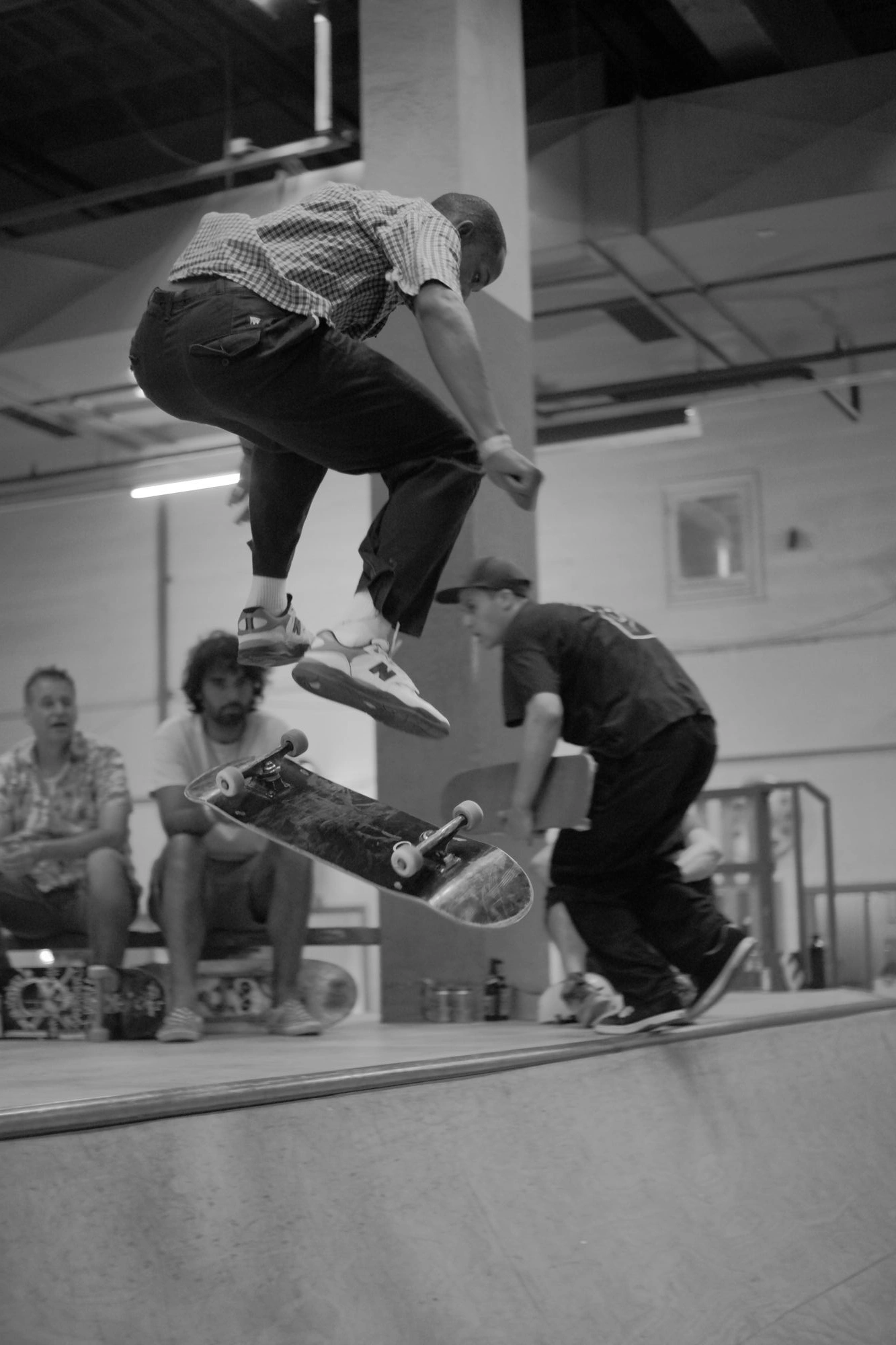 Double heelflip from leap of faith