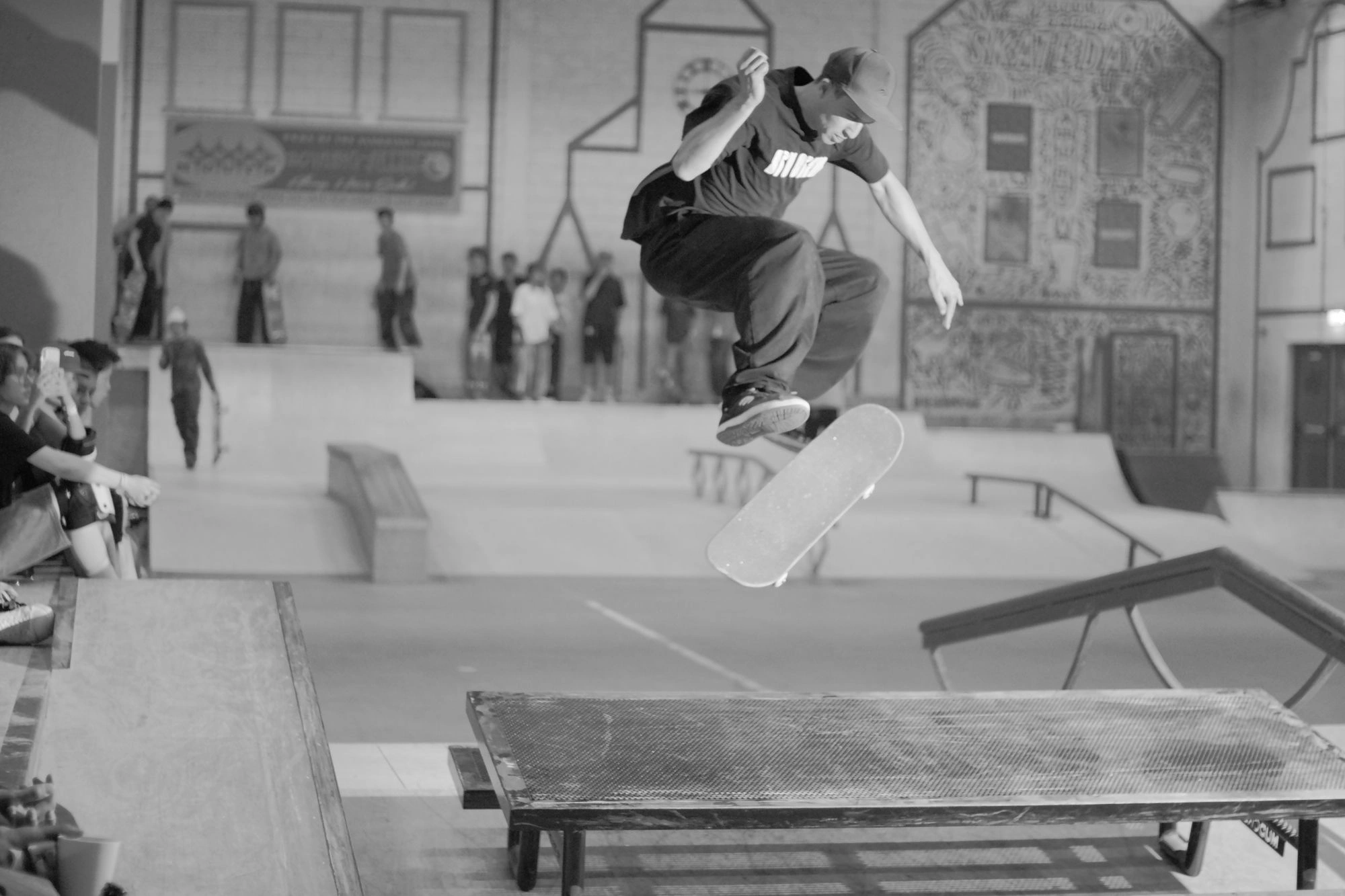 Flip trick over picnic table