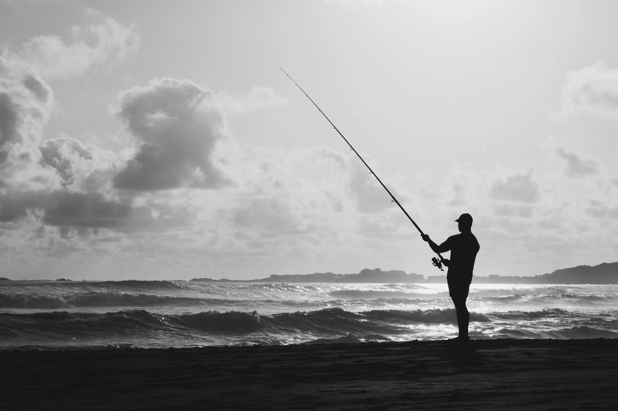 Fisherman on beach