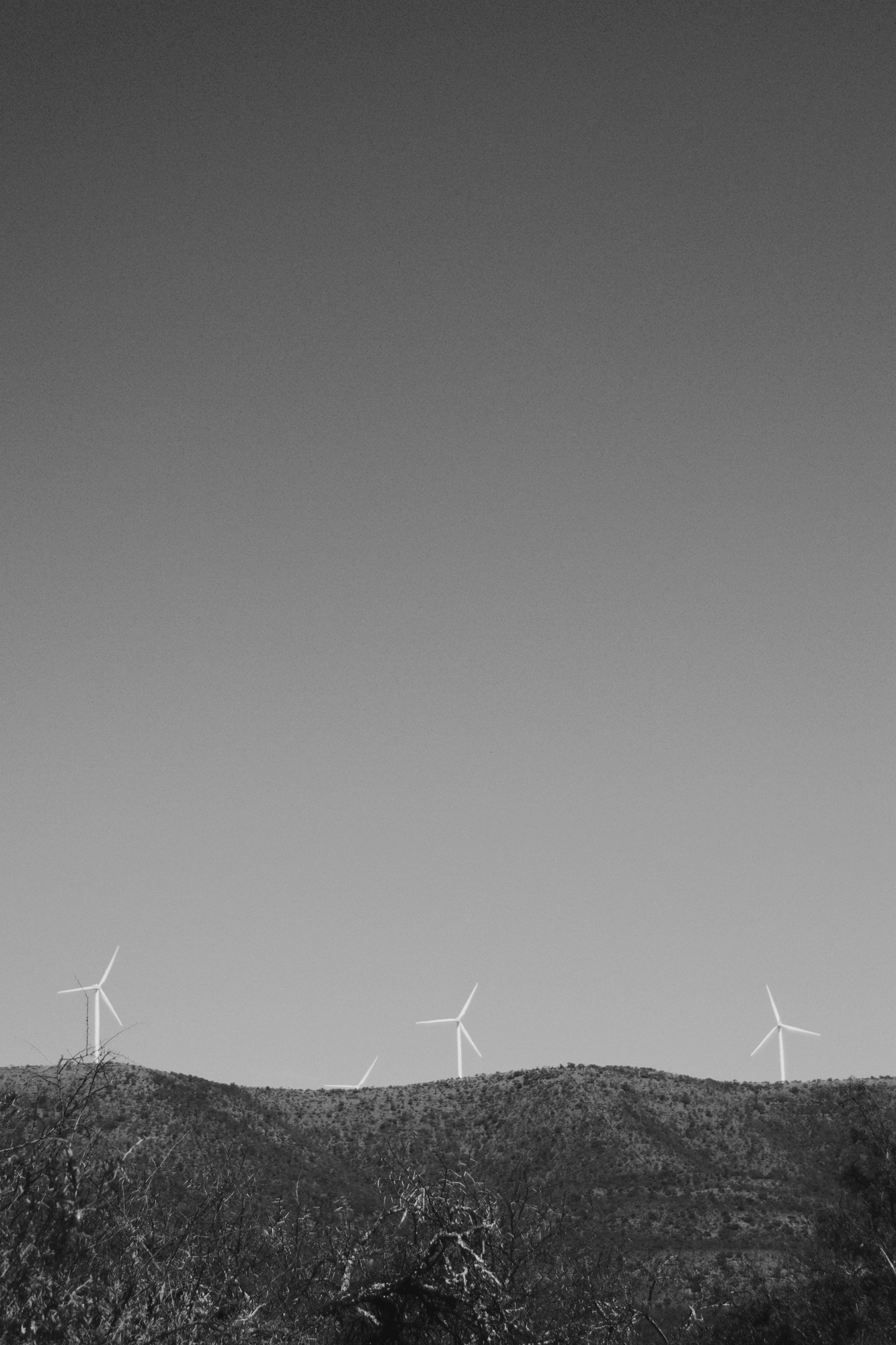 Windmills on a mountain