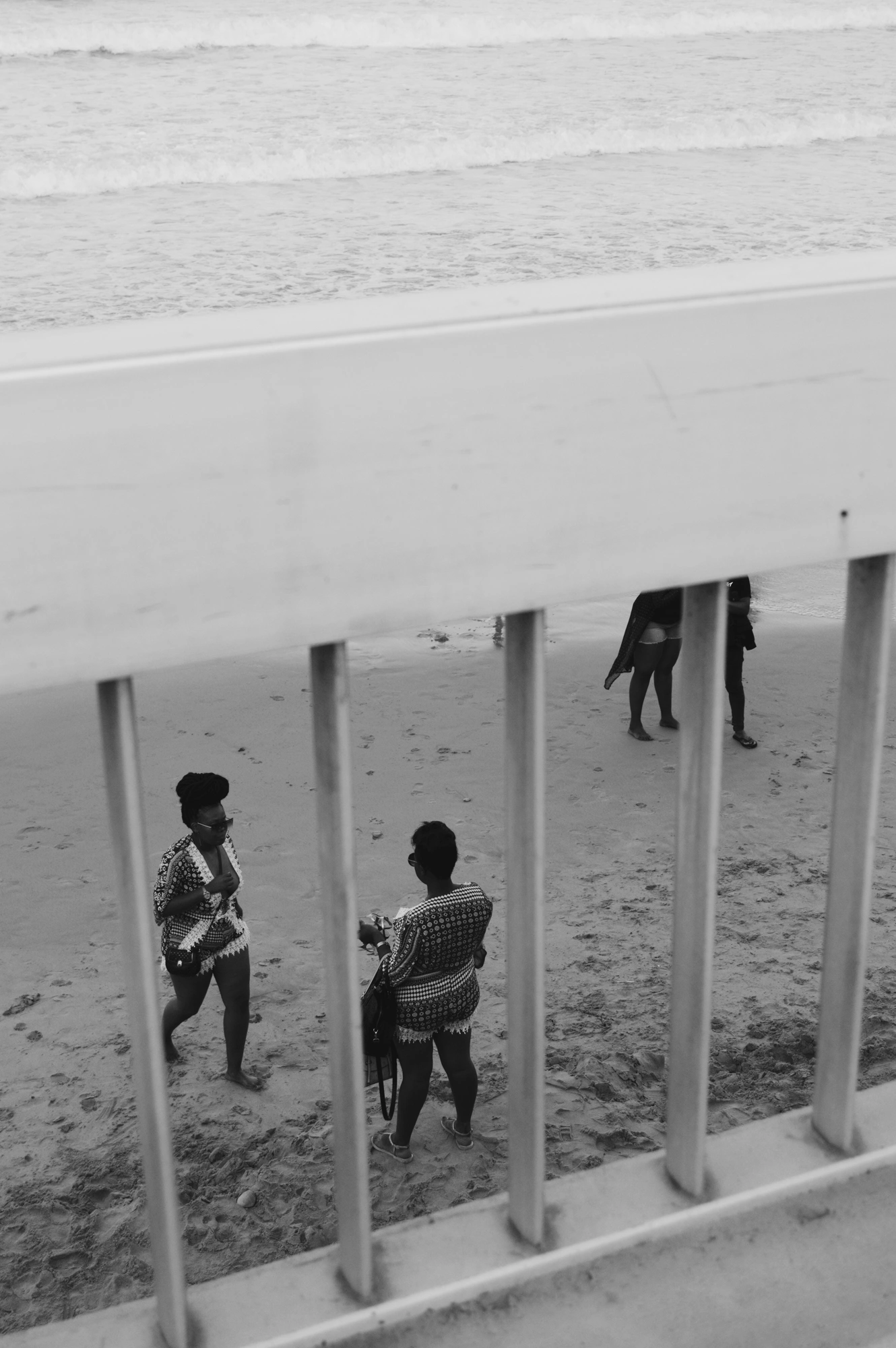 People standing on beach