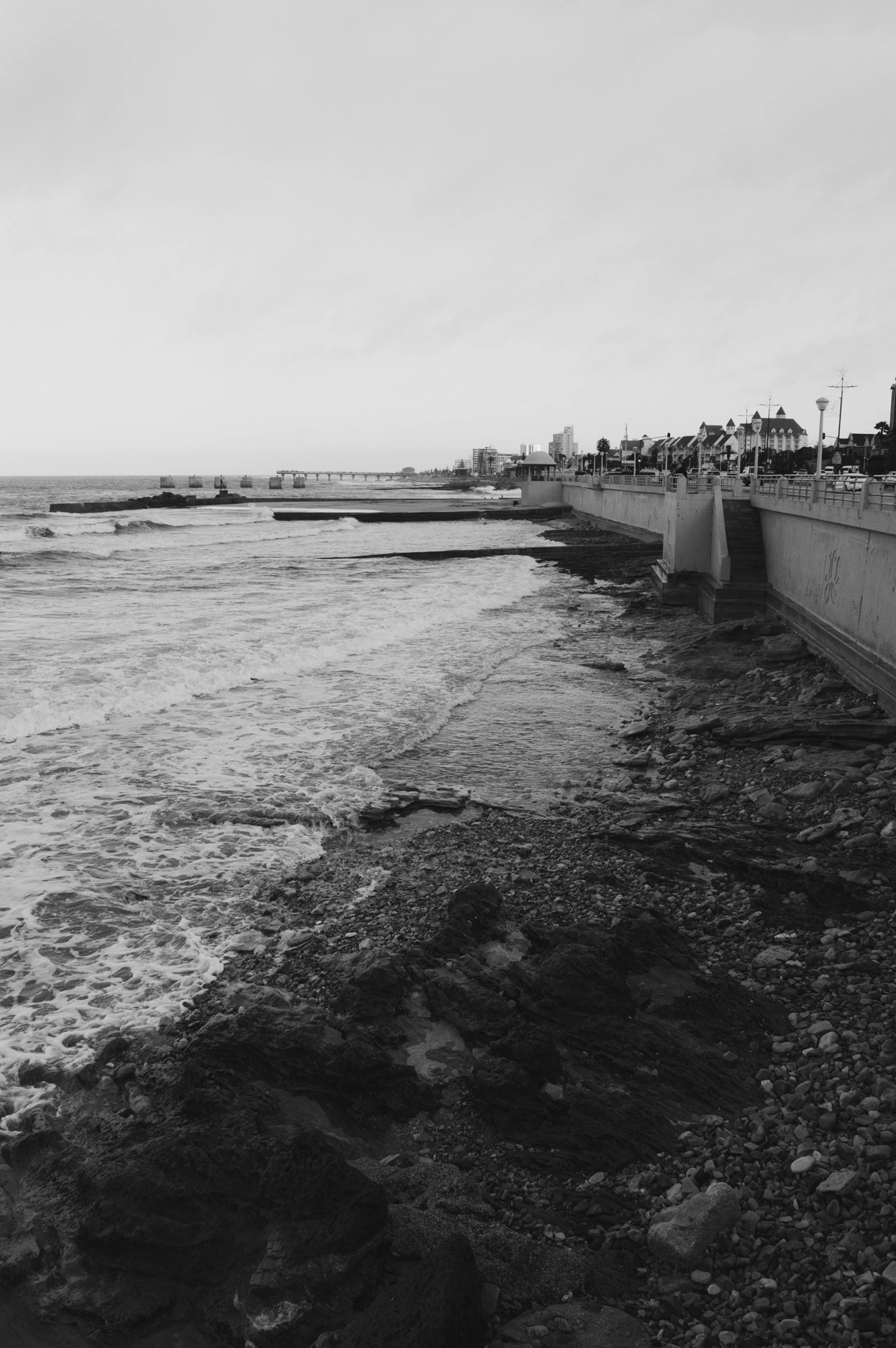 Wall along the coast