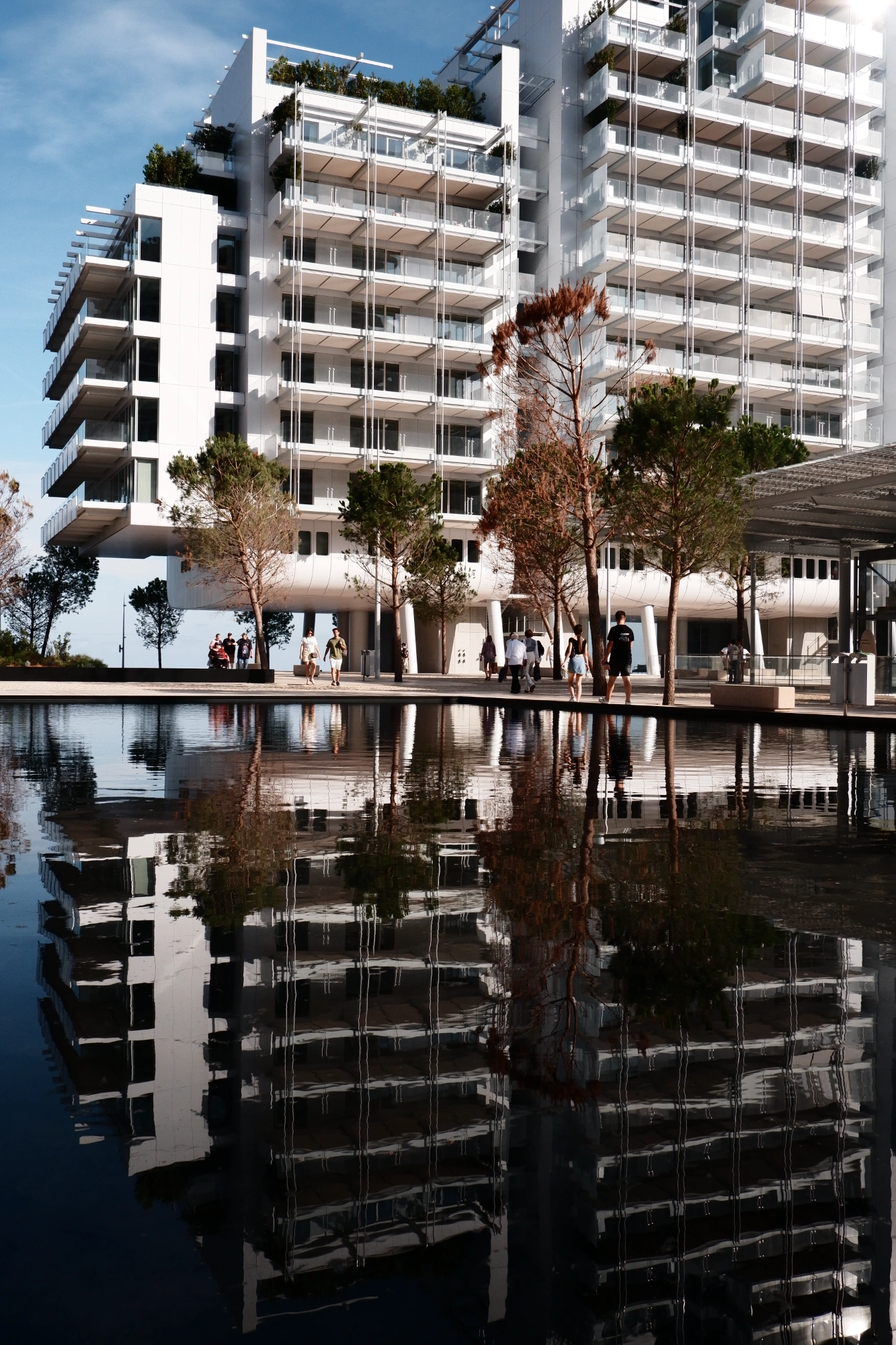 Reflection of building in the water