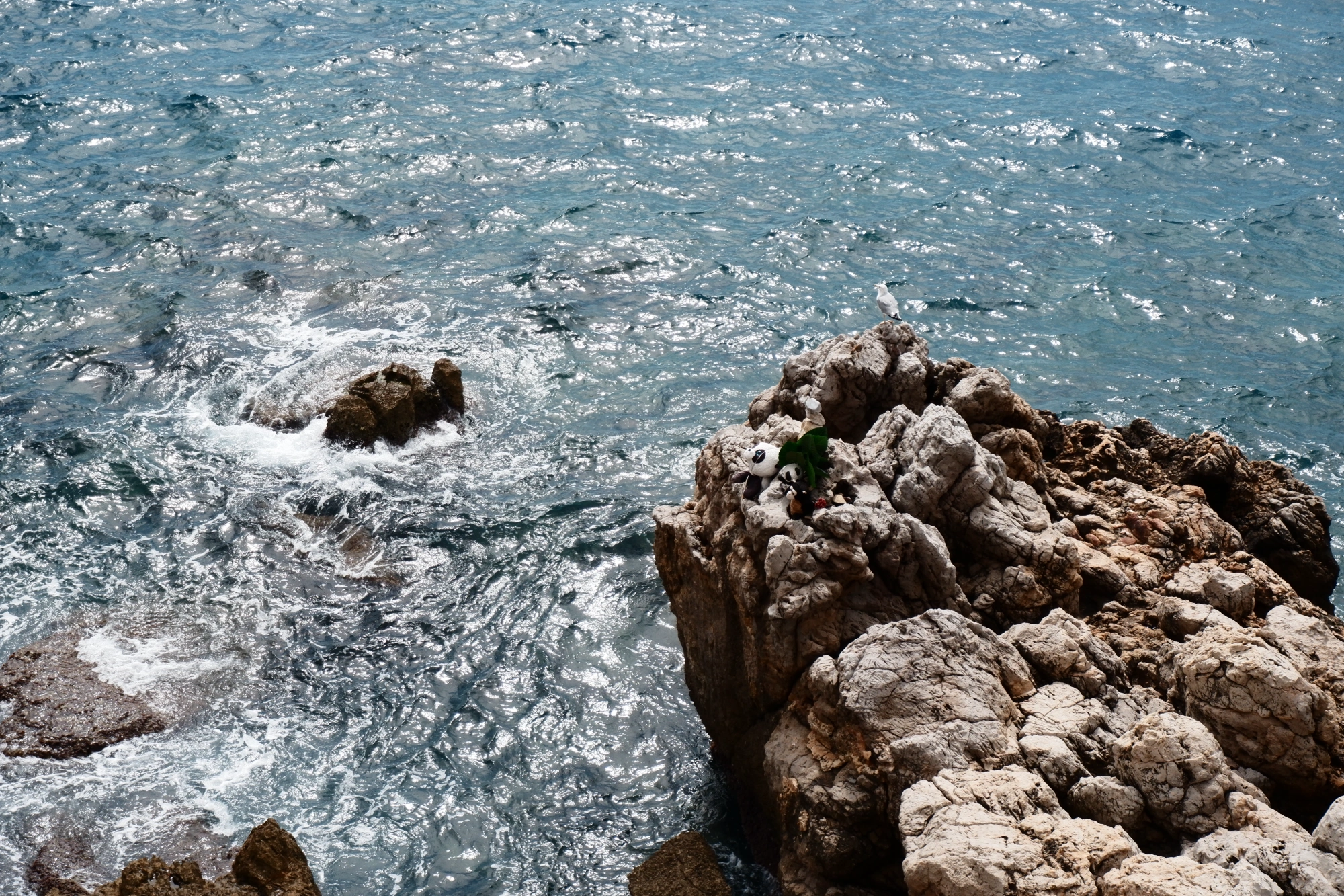 Rocks in sea