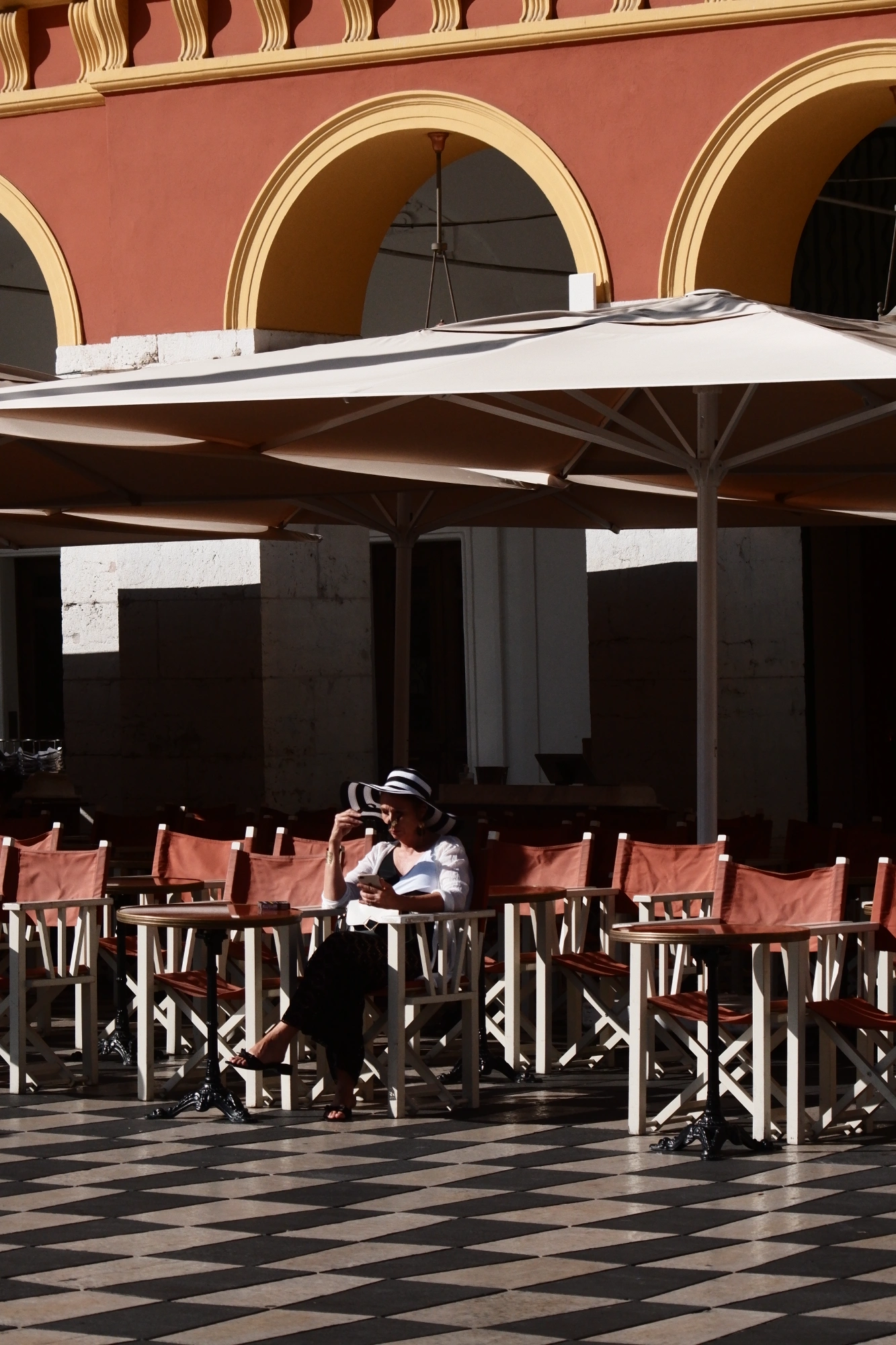 Person sitting at restuarant