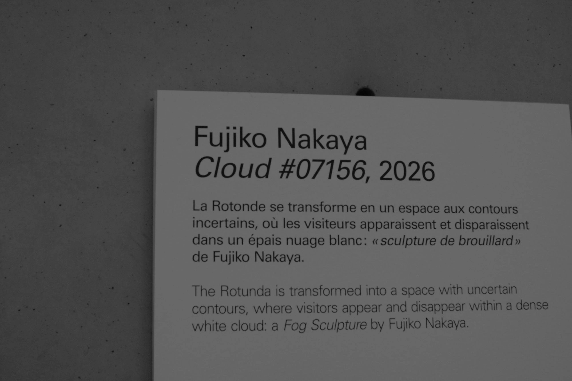 2026-07-06 - Summer in Paris - Exhibit Text - Fujiko Nakaya, Cloud.j