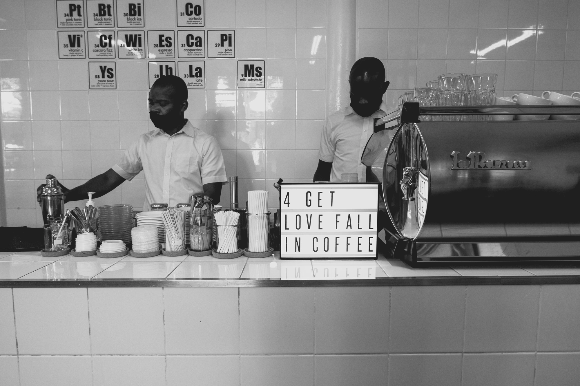 2022-02-14 - Cape Town - Baristas making coffee.j